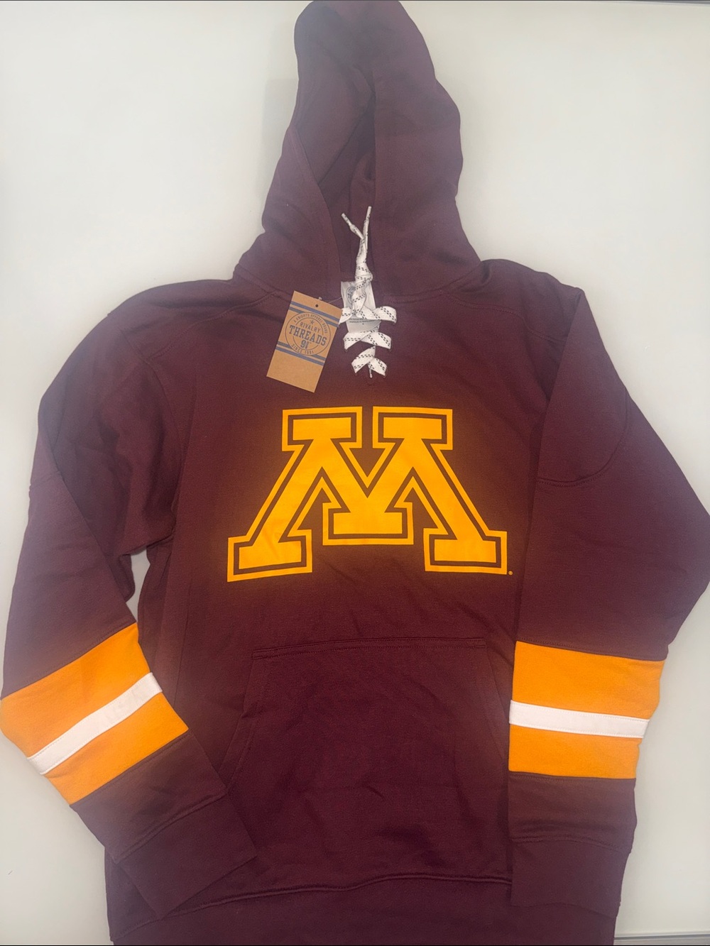 Rivalry Threads Maroon Hoodie with Gold 'M' Logo